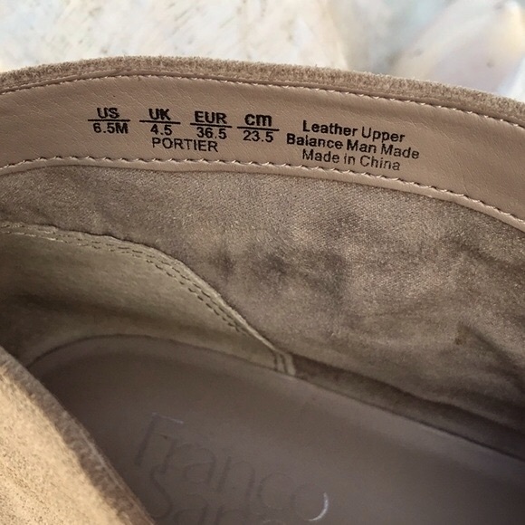 Franco Sarto Tan Suede Lace Up Ankle Boots Size 6.5 - Picture 11 of 15